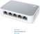مفتاح إيثرنت سريع TP-Link بخمسة منافذ بسرعة 10/100 ميجابت في الثانية، موزع إيثرنت مكتبي، موزع إيثرنت، توصيل وتشغيل فوري، هادئ بدون مروحة، تصميم مكتبي، تقنية صديقة للبيئة، غير مُدار (TL-SF1005D)، أبيض