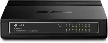 مفتاح سطح المكتب TP-Link ذو 16 منفذًا بسرعة 10/100 ميجابت في الثانية - TL-SF1016D