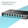 TP-Link 8 Port Gigabit Switch, Easy Smart Managed, Plug &amp; Play, Limited LifeTime Protection, Desktop/Wall-Mount, Sturdy Metal w/Shielded Ports, Support QoS, Vlan, IGMP And LAG (TL-SG108E)