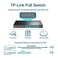 مفتاح TP-Link ذو 24 منفذًا بسرعة 10/100 ميجابت في الثانية بتقنية إيثرنت سريع PoE، مزود بـ 24 منفذ PoE+ بقدرة 250 واط، مع منفذي جيجابت للوصلة الصاعدة + منفذي SFP مدمجين، يدعم وضع التمديد ووضع الأولوية