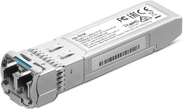 جهاز إرسال واستقبال TP-Link TL-SM5110-LR، بسرعة 10 جيجابت/ثانية، مزود بواجهة SFP+ LC، ووحدة SFP أحادية الوضع , التوصيل والتشغيل، واجهة LC مزدوجة، قابل للتوصيل أثناء التشغيل، يصل مداه إلى 10 كيلومترات