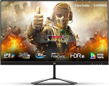 ViewSonic VX2779A-HD-PRO 27 Inch Gaming Screen, FHD Gaming Monitor 1080p, 240Hz, 1ms MPRT, AMD FreeSync, HDR10, HDMI, DP