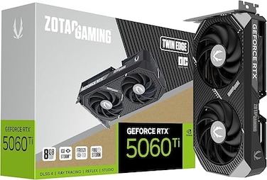 ZOTAC Gaming GeForce RTX 5060 Ti 8GB Twin Edge OC DLSS 4 8GB GDDR7 128-bit 28 Gbps PCIe 5.0 Gaming Graphics Card, IceStorm 2.0 Cooling, SFF-Ready, ZT-B50610H-10M