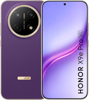 هونر X9e Pro 5G ثنائي الشريحة، ذاكرة 8 جيجابايت رام، سعة 256 جيجابايت، بنفسجي داكن مع سماعات HONOR Headphones Pro وساعة HONOR Watch X5 Play - نسخة الشرق الأوسط