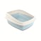 Catit Cat Litter Pan with Removable Rim - Blue and Cool Grey - Medium - 38L x 48W x 22H cm