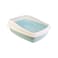 Catit Cat Litter Pan with Removable Rim - Blue and Cool Grey - Medium - 38L x 48W x 22H cm