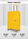 Luggage Sets 3 Piece With Trolley Set With Lightweight Polypropylene Shell 8 Spinner Wheels For Travel Yellow