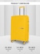 Luggage Sets 3 Piece With Trolley Set With Lightweight Polypropylene Shell 8 Spinner Wheels For Travel Yellow