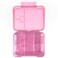 Eazy Kids 6 &amp; 4 Convertible Bento Lunch Box w/ Lunch Bag and Spoon Fork Set - Glitter Pink