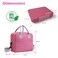 Eazy Kids 6 &amp; 4 Convertible Bento Lunch Box w/ Lunch Bag and Spoon Fork Set - Glitter Pink
