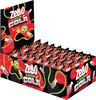 ZeLLo Sour Cola Gummy Candy &ndash; 10 g &times; 24