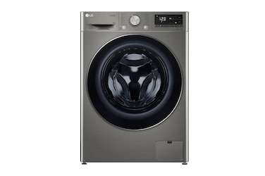 غسالة  ال جي سعة 9 كجم ، غسالة ذات تحميل أمامي بتقنية ™AI DD ، لون فضي ، Steam ، ThinQ (Wi-Fi) - WFB0914XM