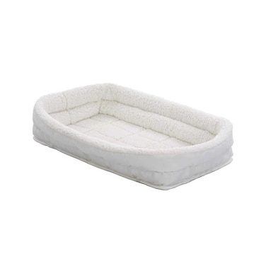 MidWest QuietTime Deluxe Fleece Double Bolster Crate Bed, 36"L x 22.5"W