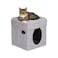 Midwest Curious Cat Cube Silver Mesh Cat House