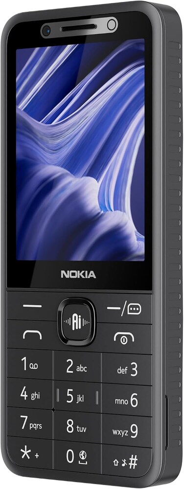 نوكيا 215 4G الإصدار الثاني هاتف ثنائي الشريحة بأزرار مع شاشة 2.8 بوصة، أسود