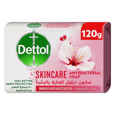 Dettol Skincare Bar Soap, Rose &amp; Sakura Blossom Scent, 120g