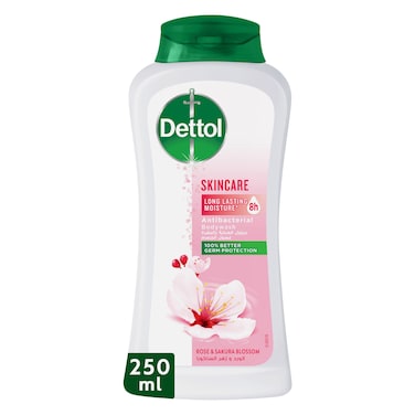 Dettol Skincare Shower Gel &amp; Body Wash, Rose &amp; Sakura Blossom Scent, 250ml