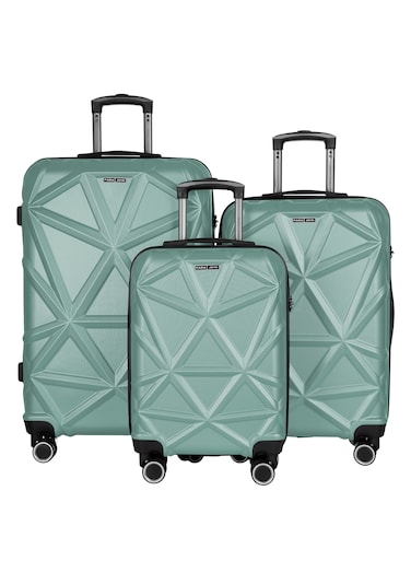 Matrix 8 Wheel Hard Case 20/24/28 inch Luggage Trolley Set - Green