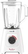 Moulinex Blender, Blendforce 2 In 1 Blender With Juicer Jar, 600W, 1L Juicer Extractor And 2L Blender, Air Cooling System, LM42Q127, White/Black/Clear