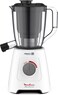 Moulinex Blender, Blendforce 2 In 1 Blender With Juicer Jar, 600W, 1L Juicer Extractor And 2L Blender, Air Cooling System, LM42Q127, White/Black/Clear