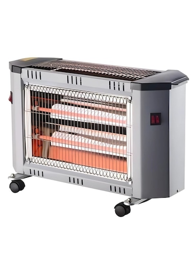 2000 Watt Electric Heater with 4 Burners Portable Quartz Electric Heater with Temperature Control Switch