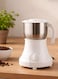 A versatile electric coffee grinder with a 200g capacity and 600W power, featuring sharp stainless steel blades, a stainless steel bowl, and a transparent lid. Ideal for grinding grains, coffee beans, and nuts.