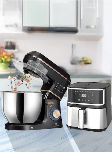 Toscana U 7L 1400W Electric Mixer with Lid and LED Light with 8L Air Fryer with Screen from 1700W