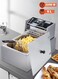 6L 2200W Stainless Steel Deep Oil Fryer with Frying Basket Strainer, Adjustable Temperature and Timer, Removable Oil Container