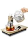 Electric water kettle with glass teapot to maintain temperature
