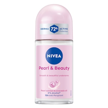 NIVEA Antiperspirant Roll-on for Women, 48h Protection, Pearl &amp; Beauty, 50ml