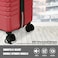 DELSEY PARIS Iroise 66 cms Medium Check-in Abs/Polycarbonate Blend Hard Sided 4 Wheels 360 Degree Rotation Luggage/Speed_Wheel Suitcase/Trolley Bag (Red)