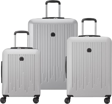 DELSEY Paris Christine Hardside Expandable Luggage With Spinner Wheels, 3 Piece Set (L+M+S) Strom gray