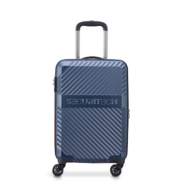 Securitech Patrol by Delsey Expendable Double wheel cabin trolley luggage bag 55cm Blue