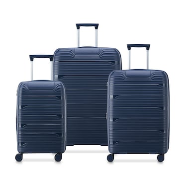 Securitech Dune by Delsey Expendable Double wheel trolley 3pcs set (L+M+S) 55/70/82cm Navy