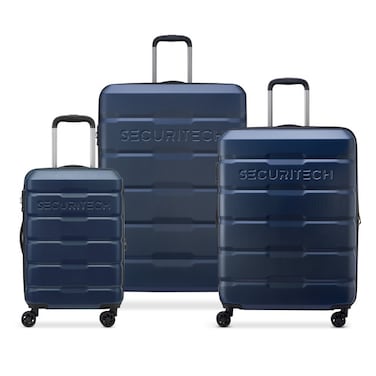 Securitech Citadel by Delsey Expendable Double wheel trolley 3pcs set (L+M+S) 55/70/82cm Navy