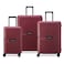 Securitech Stone by Delsey Hardcase Double wheel trolley 3pcs set (L+M+S) 55/70/82cm Burgundy