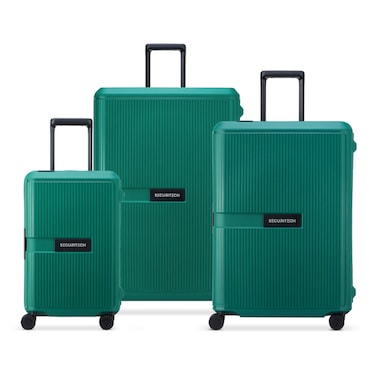 Securitech Stone by Delsey Hardcase Double wheel trolley 3pcs set (L+M+S) 55/70/82cm Green