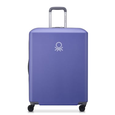 United Colors of Benetton Hardside 4-Double Wheel Luggage Trolley Suitcase 70cm Violet