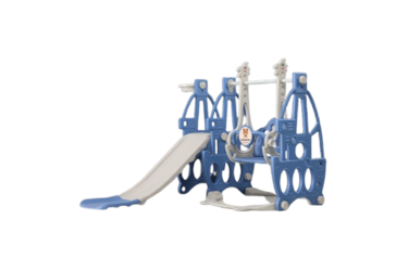 Kikibebe Slide for 1-6 years old baby use indoor, 3 in 1 Multi funtion baby slide and swing for family - Blue