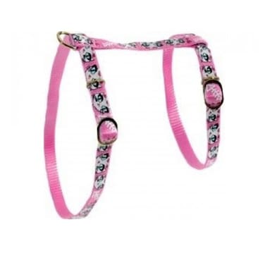 رباط تحكم نايلون بطبعة ليدي كات للقطط من زولوكس، وردي، 10 ملم