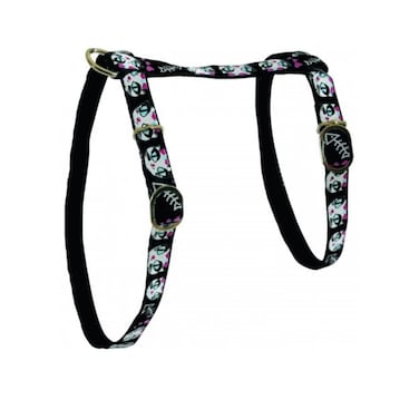 رباط تحكم نايلون بطبعة ليدي كات للقطط من زولكس، أسود، 10 ملم