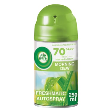 Air Wick  Automatic Air Freshener Spray Refill, Morning Dew Scent, 250ml