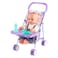 kikibebe 18 inch fat boy + purple stroller + bottle + dinner plate