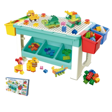 كيكيبيبي - طاولة مكعبات بناء مكونة من 69 قطعة