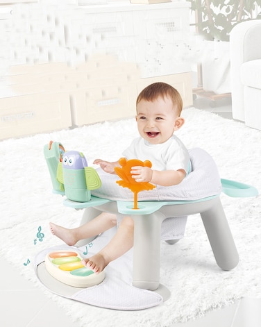 Kikibebe-2In1 Baby Fitness Dinning  Chair With Piano-multicolor-unisex
