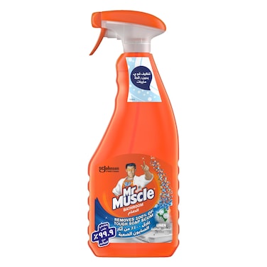 Mr. Muscle Spray Bathroom Cleaner with New Powerful Soap Scum Remover Formula, 500ml
