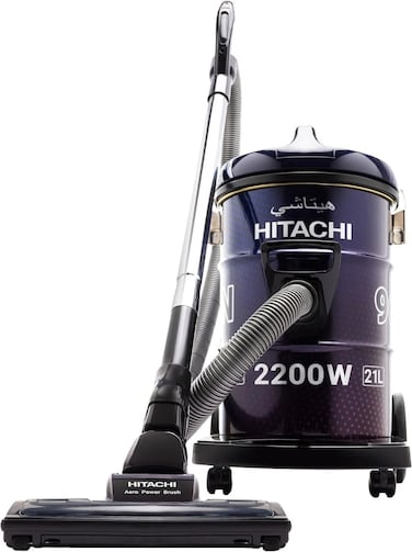 هيتاشي مكنسة برميل سعة 21 لتر، قدرة 2200 واط، أزرق / بنفسجي - CV-965NBLGSA