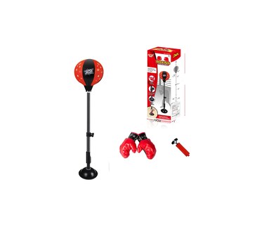 TOYSEA Boxing Punching Ball Set with Adjustable Stand, Gloves and Pump, Kids Indoor Outdoor Sports Toy for Boys and Girls, Height Adjustable Boxing Training Kit