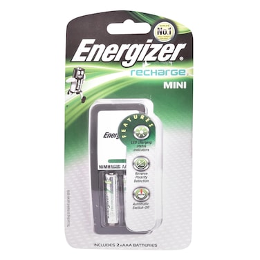 إنرجايزر شاحن بطاريات AAA x2 صغير 900 مللي أمبير