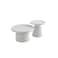 2-Piece Metal Serving Table Set - White